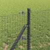vidaXL Fence Post Grey 25 x 0.8 m (25 x 25 mm mesh) Steel and PVC