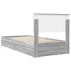 vidaXL Storage Bed with Drawer Grey Sonoma 90 x 190 cm Engineered Wood