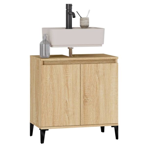 vidaXL Sink Cabinet Sonoma Oak 58x33x60 cm Engineered Wood