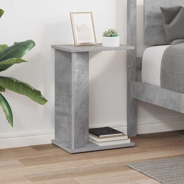vidaXL End Table Concrete Grey 35 x 25 x 50 cm Engineered Wood