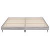 vidaXL Bed Frame without Mattress Grey Sonoma 200x200 cm Engineered Wood