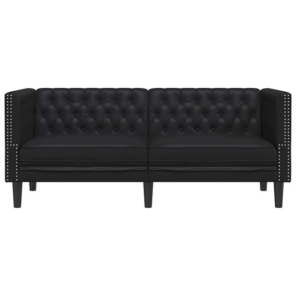 vidaXL Sofa Black 174 x 74.5 x 70.5 cm PVC