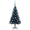vidaXL Christmas Tree with 150 LEDs with Stand Black 120 cm PVC
