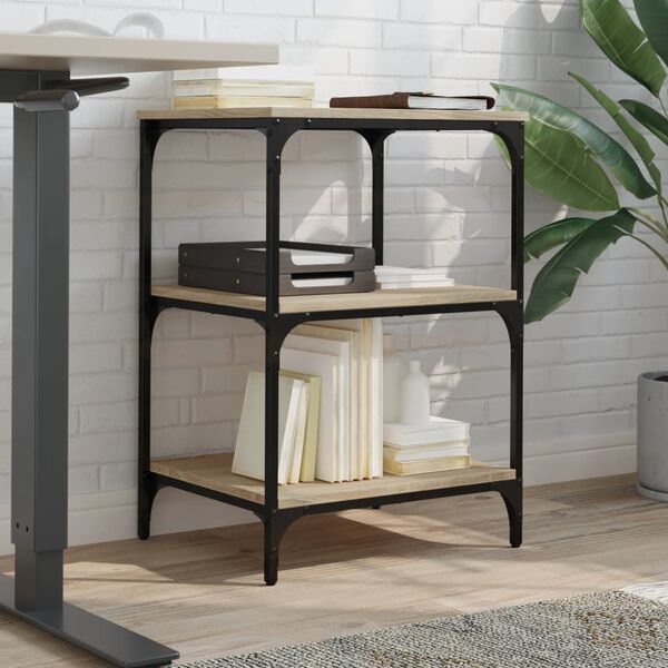 vidaXL Printer Stand 3-Tier Sonoma Oak 50x41x75 cm Engineered Wood