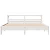 vidaXL Bed Frame without Mattress White 200x200 cm Solid Wood Pine