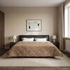 vidaXL Full Year Duvet Taupe 200 x 220 cm Microfiber and Teddy fleece