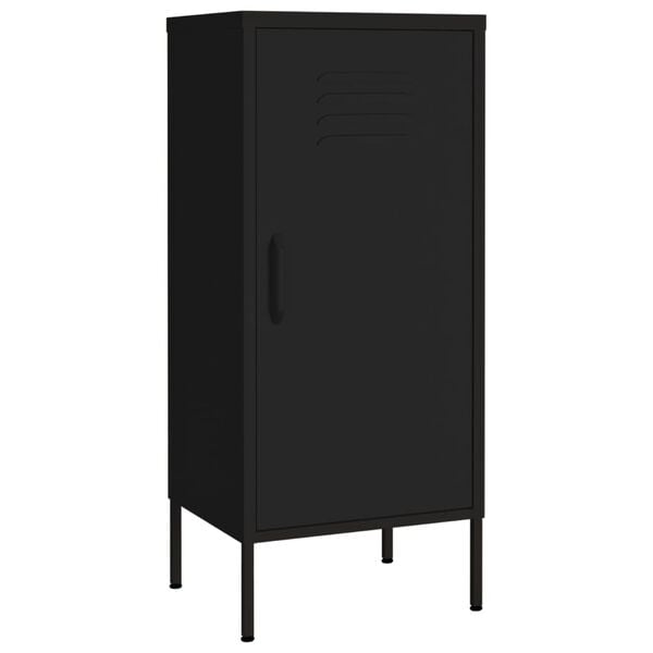 vidaXL Storage Cabinet Black 42.5x35x101.5 cm Steel