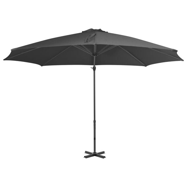 vidaXL Cantilever Garden Parasol with Aluminium Pole Anthracite 300 cm