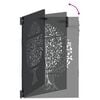 vidaXL Garden Gate with Lock Black 85 x 130 cm Powder-coated steel