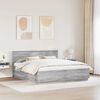vidaXL Bed Frame Grey Sonoma 200 x 200 cm Engineered Wood