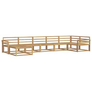 vidaXL Outdoor Sofa Set 7 pcs White Solid Acacia Wood
