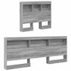 vidaXL Storage Headboard with Shelf Grey Sonoma 80 cm Engineered Wood
