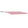 vidaXL Electric Retractable Awning Red and White 4.5 x 3.5 m