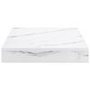 vidaXL Wall Shelf 4 pcs White Marble 23 x 23.5 x 4 cm Engineered Wood