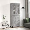 vidaXL Highboard Concrete Grey 69.5x34x180 cm Engineered Wood