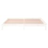 vidaXL LED Bed Frame without Mattress White 140x200 cm Solid Wood