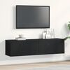 vidaXL TV Cabinet Black Oak 120x30x30.5 cm Engineered Wood