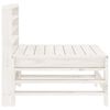 vidaXL Garden Middle Sofas 2 pcs White Solid Wood Pine