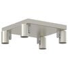 vidaXL Ceiling Spotlight Brushed Nickel 26.5 x 26 x 11.5 cm Steel