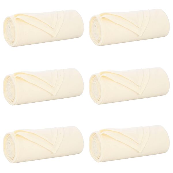 vidaXL Throw Blankets 6 pcs Cream 270 x 240 cm Fleece