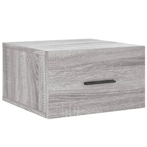 vidaXL Wall-mounted Bedside Cabinet Grey Sonoma 35x35x20 cm