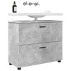 vidaXL Bathroom Cabinet with Drawer Concrete Grey 76.5 x 35 x 64 cm