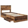 vidaXL Bed Frame with Headboard Old Wood 90 x 200 cm Engineered Wood