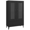 vidaXL Highboard Black 70x31x115 cm Engineered Wood