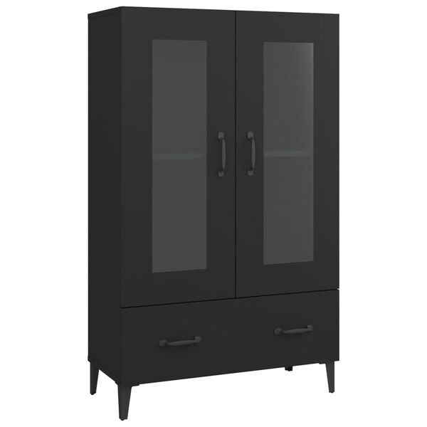 vidaXL Highboard Black 70x31x115 cm Engineered Wood