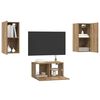 vidaXL TV Cabinet Set Wall-mounted 3 pcs Artisan oak 60 x 30 x 30 cm