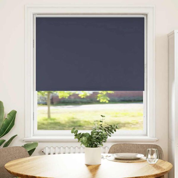 vidaXL Roller Blind Blackout Marine 100x150 cm Fabric Width 95.7 cm Polyester