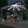 vidaXL Gazebo with LED String Lights 300x300 cm Anthracite
