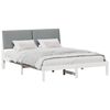vidaXL Bed Frame with Headboard White 150 x 200 cm Solid Pine Wood