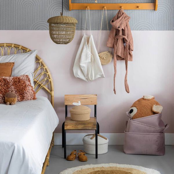 KidsDepot Chair Set Original Mango Wood Black 2 pcs