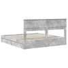 vidaXL Storage Bed Concrete Grey 200 x 200 cm Engineered Wood