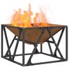 vidaXL Fire Pit Brown 50 x 50 x 35 cm Steel