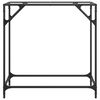vidaXL Console Table with Transparent Glass Top 80x35x81 cm Steel