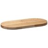 vidaXL Table Top 80x40x4 cm Solid Wood Oak Oval