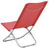 vidaXL Folding Beach Chairs 2 pcs Red Fabric