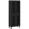 vidaXL Highboard 2 pcs Black Oak 69.5 x 34 x 180 cm Engineered Wood