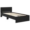 vidaXL Bed Frame with Headboard Black Oak 90 x 200 cm Engineered Wood