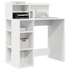 vidaXL Desk with Shelf White 90 x 48 x 101.5 cm Engineered Wood