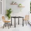 vidaXL Garden Dining Set 3 pcs Brown Powder-Coated Steel