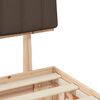 vidaXL Bed Frame with Upholstered Headboard Taupe 135 x 190 cm
