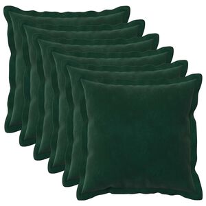 vidaXL Cushion with Pillow HOUTEN 6 pcs Dark Green Velvet