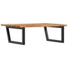 vidaXL Basin Shelf Wall Mounted Steel and Solid Wood Acacia