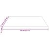 vidaXL Table Top White 70x70x2.5 cm Solid Wood Pine Square