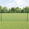 vidaXL Fence with Post Green 0.8 x 10 m Steel and PVC