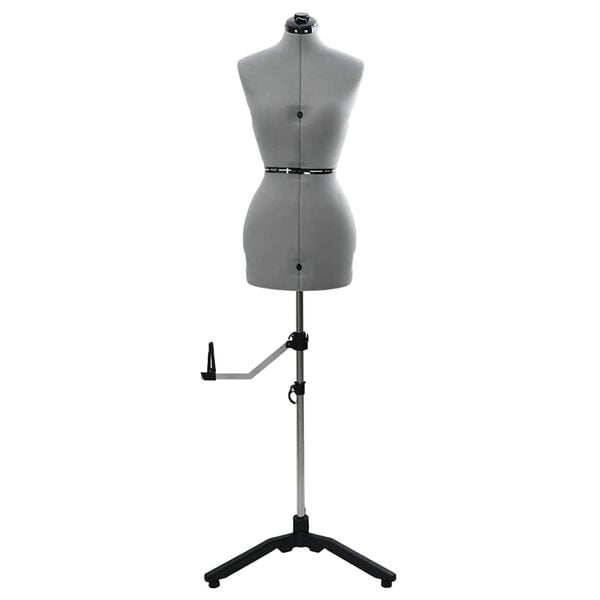 vidaXL Adjustable Dress Form Female Height Adjustable Grey S Velvet
