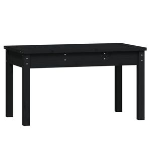 vidaXL Garden Bench | Black | Solid Pine Wood | Compact | Sturdy | Garden Bench